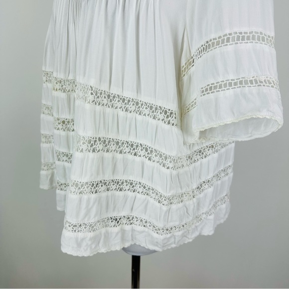 Aritzia Wilfred Beaufort White Lace Hobo Peasant Top Size Large - Picture 11 of 15
